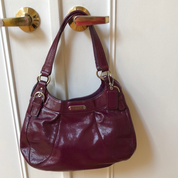 Coach Bags Coach Maggie Soho Hobo Plum Patent Leather Bag Poshmark